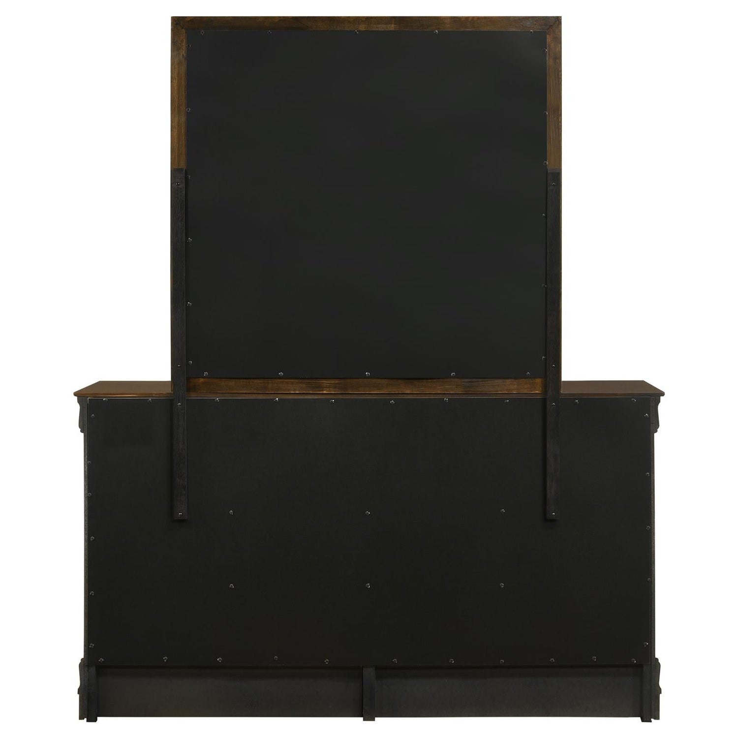 Louis Philippe 6-drawer Dresser with Mirror Cappuccino - 202413M - Bien Home Furniture &amp; Electronics