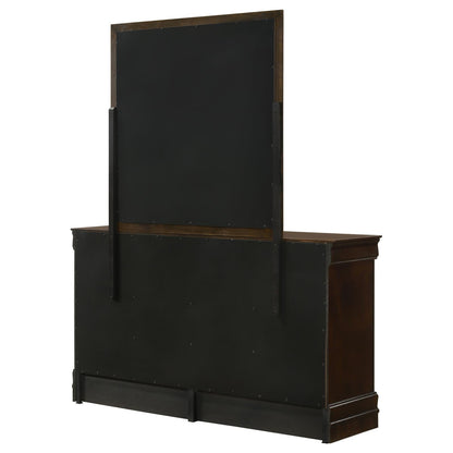 Louis Philippe 6-drawer Dresser with Mirror Cappuccino - 202413M - Bien Home Furniture &amp; Electronics