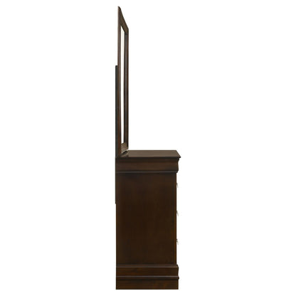 Louis Philippe 6-drawer Dresser with Mirror Cappuccino - 202413M - Bien Home Furniture &amp; Electronics
