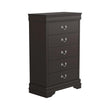 Louis Philippe Cappuccino 5-Drawer Chest with Silver Bails - 202415 - Bien Home Furniture & Electronics