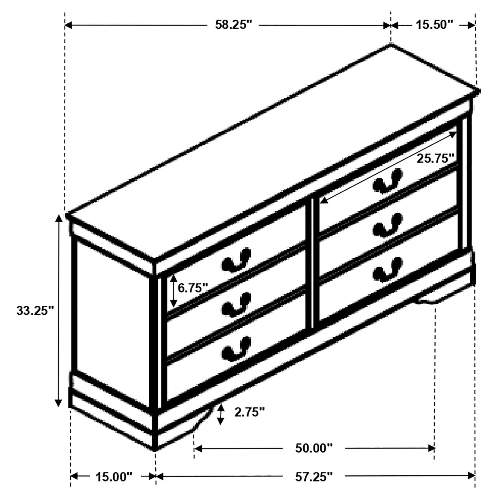 Louis Philippe Panel Bedroom Set with High Headboard - 202411T-S5 - Bien Home Furniture &amp; Electronics