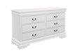 Louis Philippe White 6-Drawer Dresser - 204693 - Bien Home Furniture & Electronics