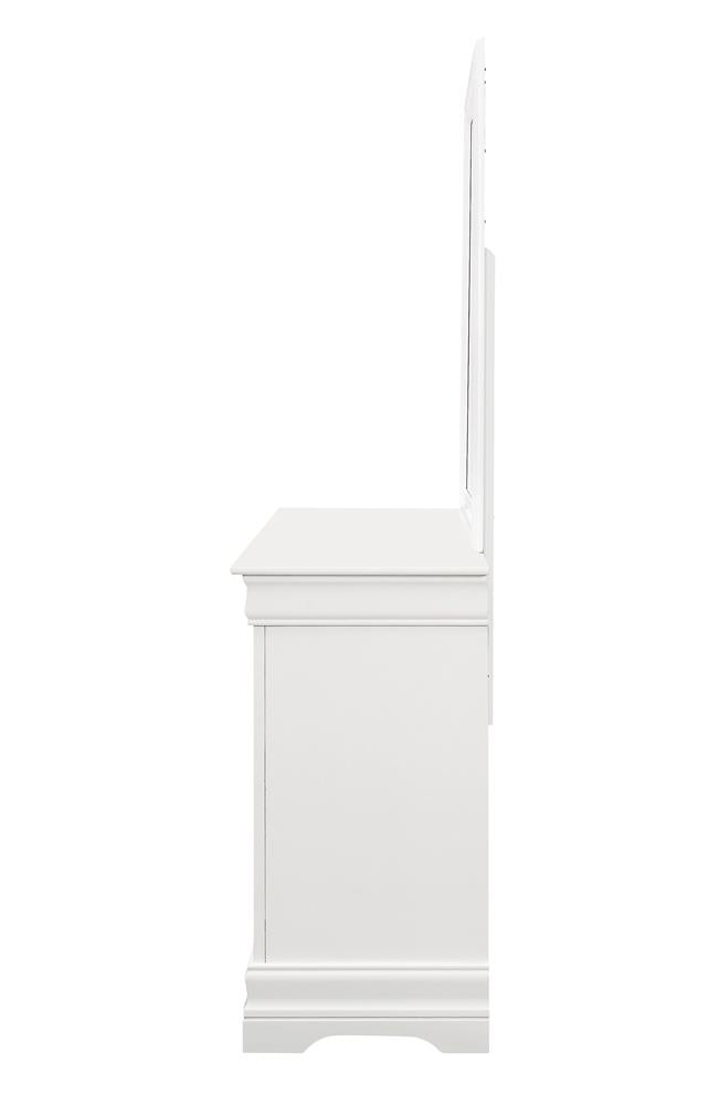 Louis Philippe White 6-Drawer Dresser - 204693 - Bien Home Furniture &amp; Electronics