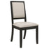 Louise Black/Cream Upholstered Dining Side Chairs, Set of 2 - 101562 - Bien Home Furniture & Electronics