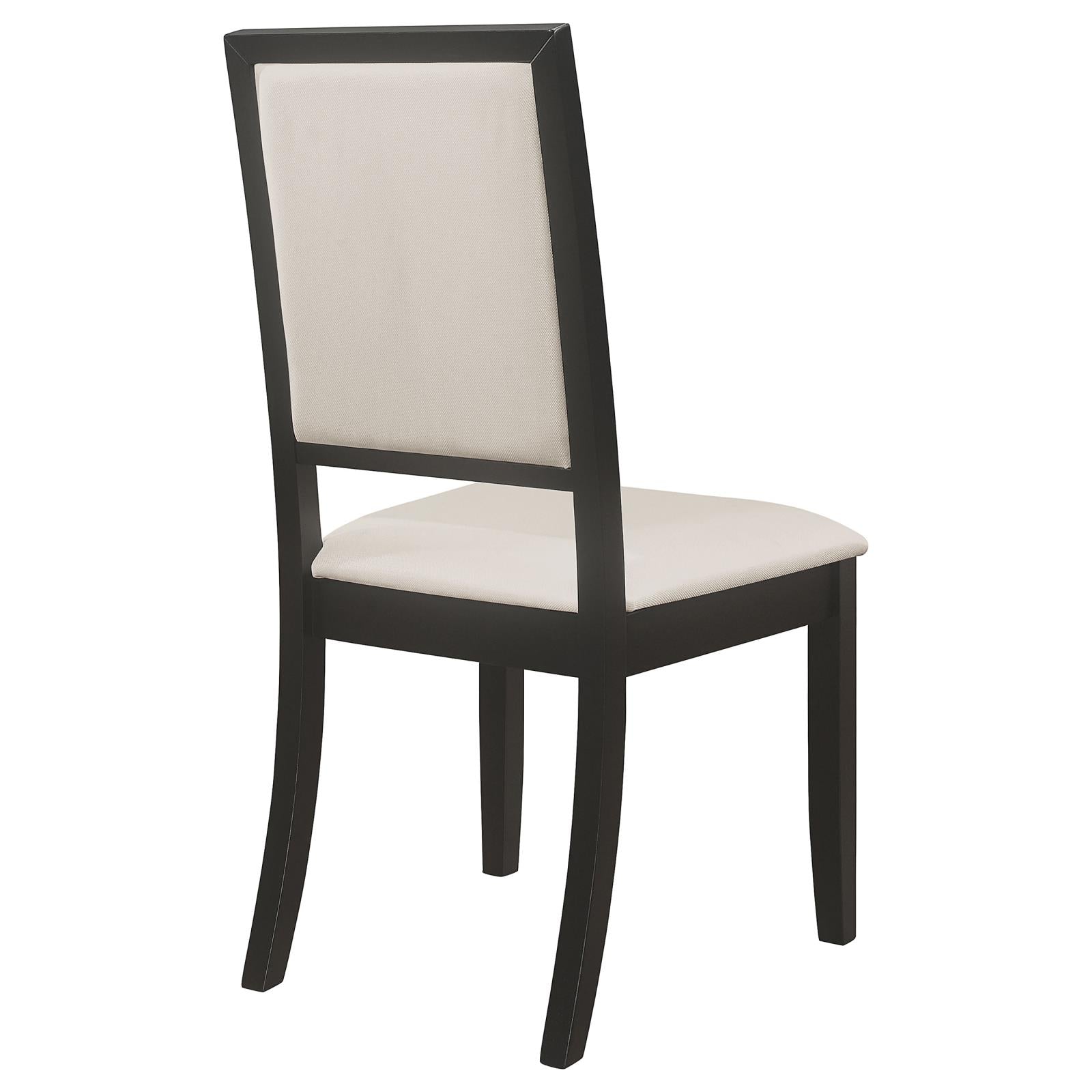 Louise Black/Cream Upholstered Dining Side Chairs, Set of 2 - 101562 - Bien Home Furniture &amp; Electronics