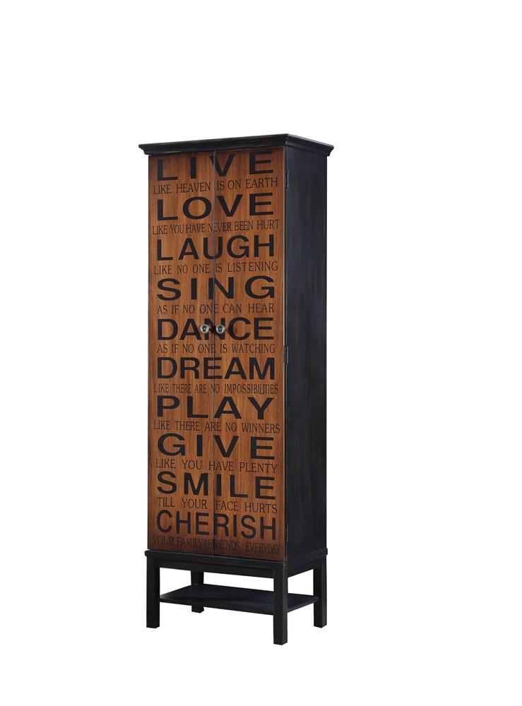 Lovegood Rich Brown/Black 2-Door Accent Cabinet - 950731 - Bien Home Furniture &amp; Electronics