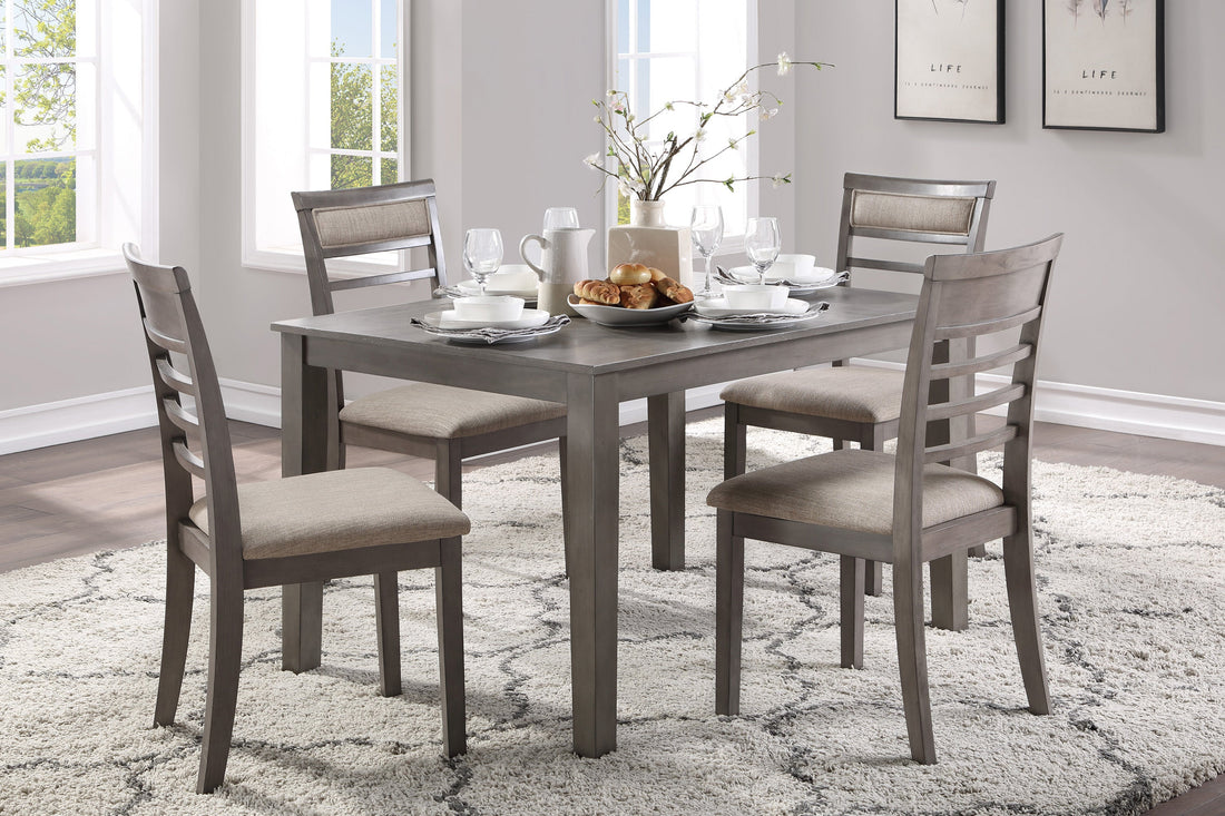 Lovell Gray 5-Piece Dining Set - 5806-5P - Bien Home Furniture & Electronics