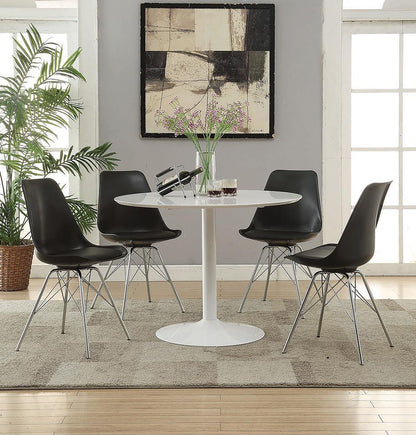 Lowry White Round Dining Table - 105261 - Bien Home Furniture &amp; Electronics