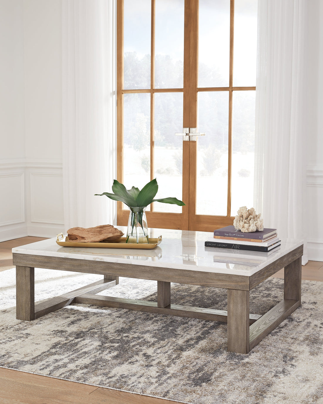Loyaska Brown/Ivory Coffee Table - T789-1 - Bien Home Furniture &amp; Electronics