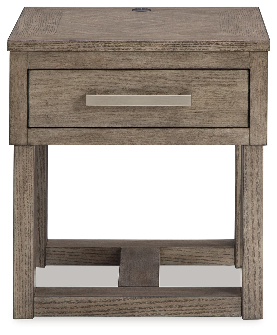 Loyaska Grayish Brown/White End Table - T854-3 - Bien Home Furniture &amp; Electronics