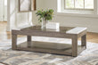 Loyaska Grayish Brown/White Lift-Top Coffee Table - T854-9 - Bien Home Furniture & Electronics
