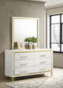 Lucia 6-drawer Bedroom Dresser with Mirror White - 224733M - Bien Home Furniture & Electronics