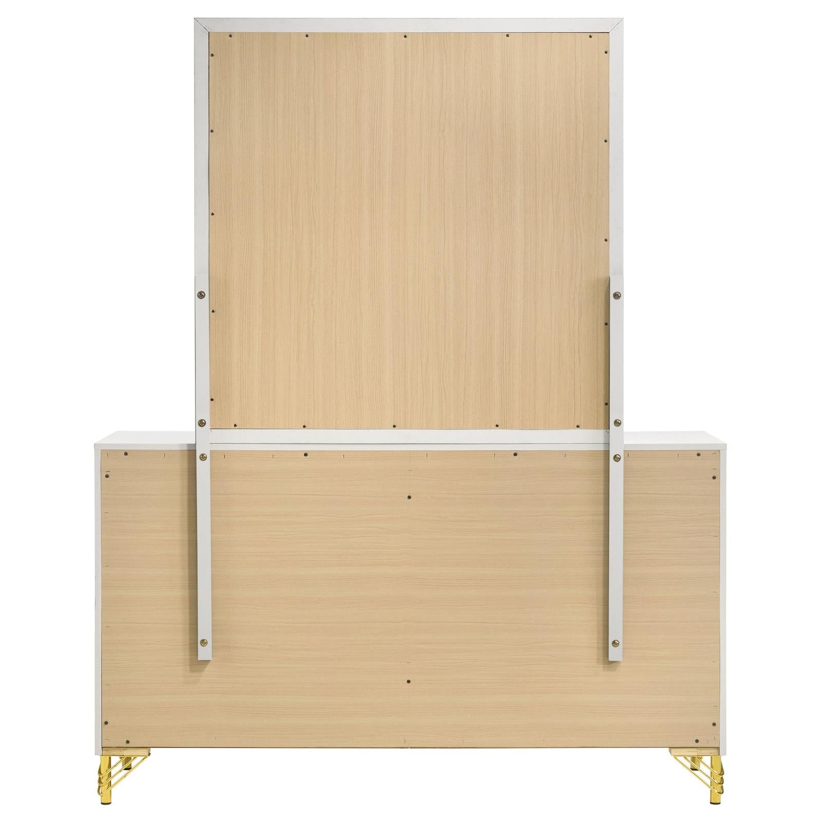 Lucia 6-drawer Bedroom Dresser with Mirror White - 224733M - Bien Home Furniture &amp; Electronics