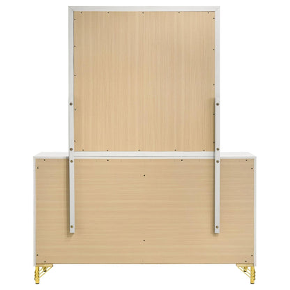 Lucia 6-drawer Bedroom Dresser with Mirror White - 224733M - Bien Home Furniture &amp; Electronics