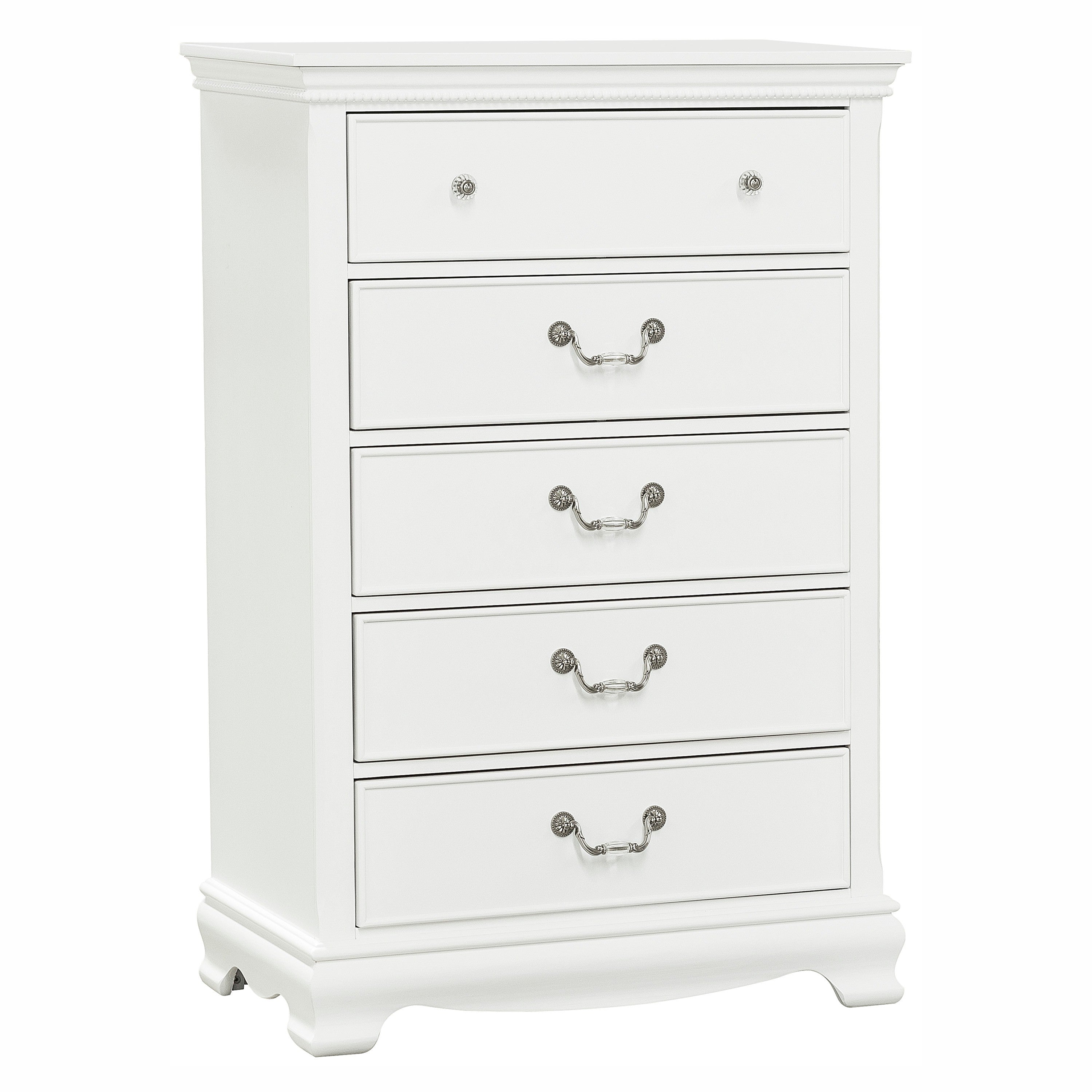 Lucida White Chest - 2039W-9 - Bien Home Furniture &amp; Electronics