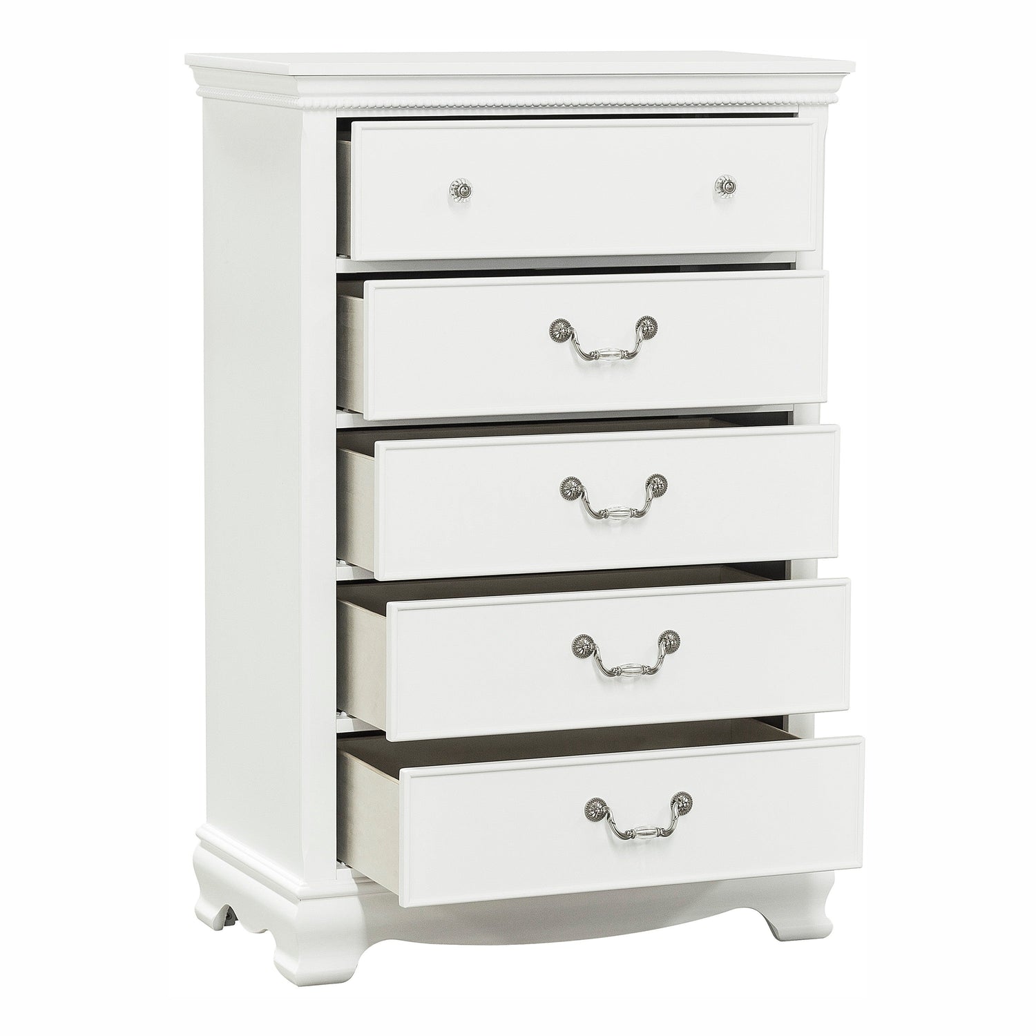 Lucida White Chest - 2039W-9 - Bien Home Furniture &amp; Electronics