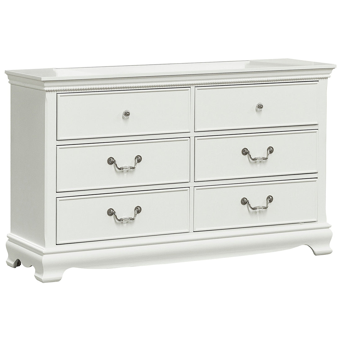 Lucida White Dresser - 2039W-5 - Bien Home Furniture &amp; Electronics