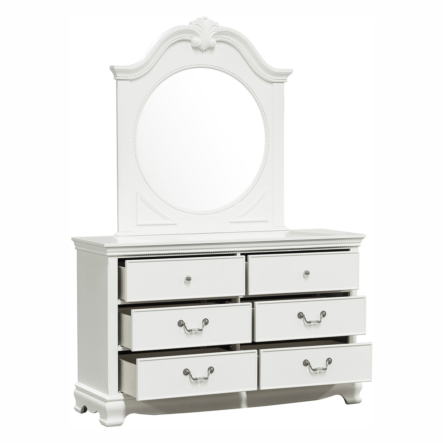 Lucida White Dresser - 2039W-5 - Bien Home Furniture &amp; Electronics
