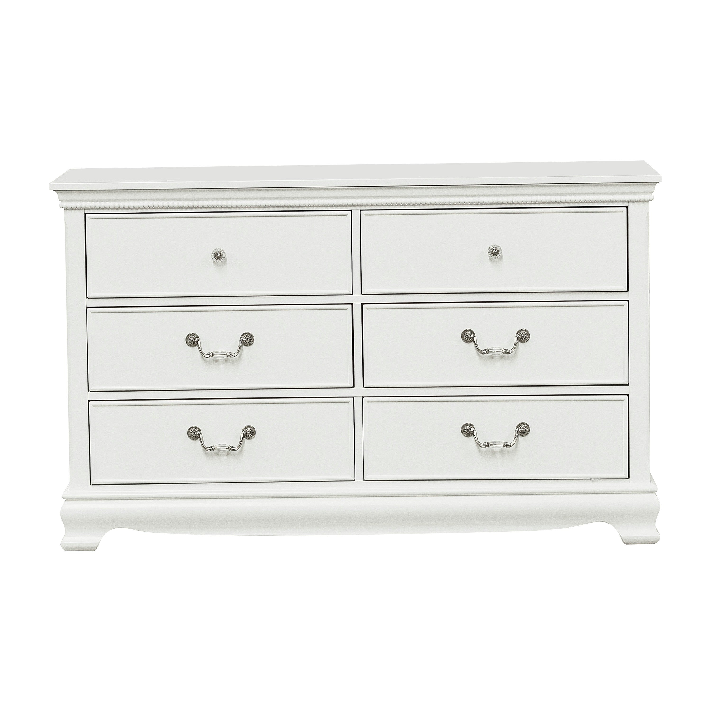 Lucida White Dresser - 2039W-5 - Bien Home Furniture &amp; Electronics