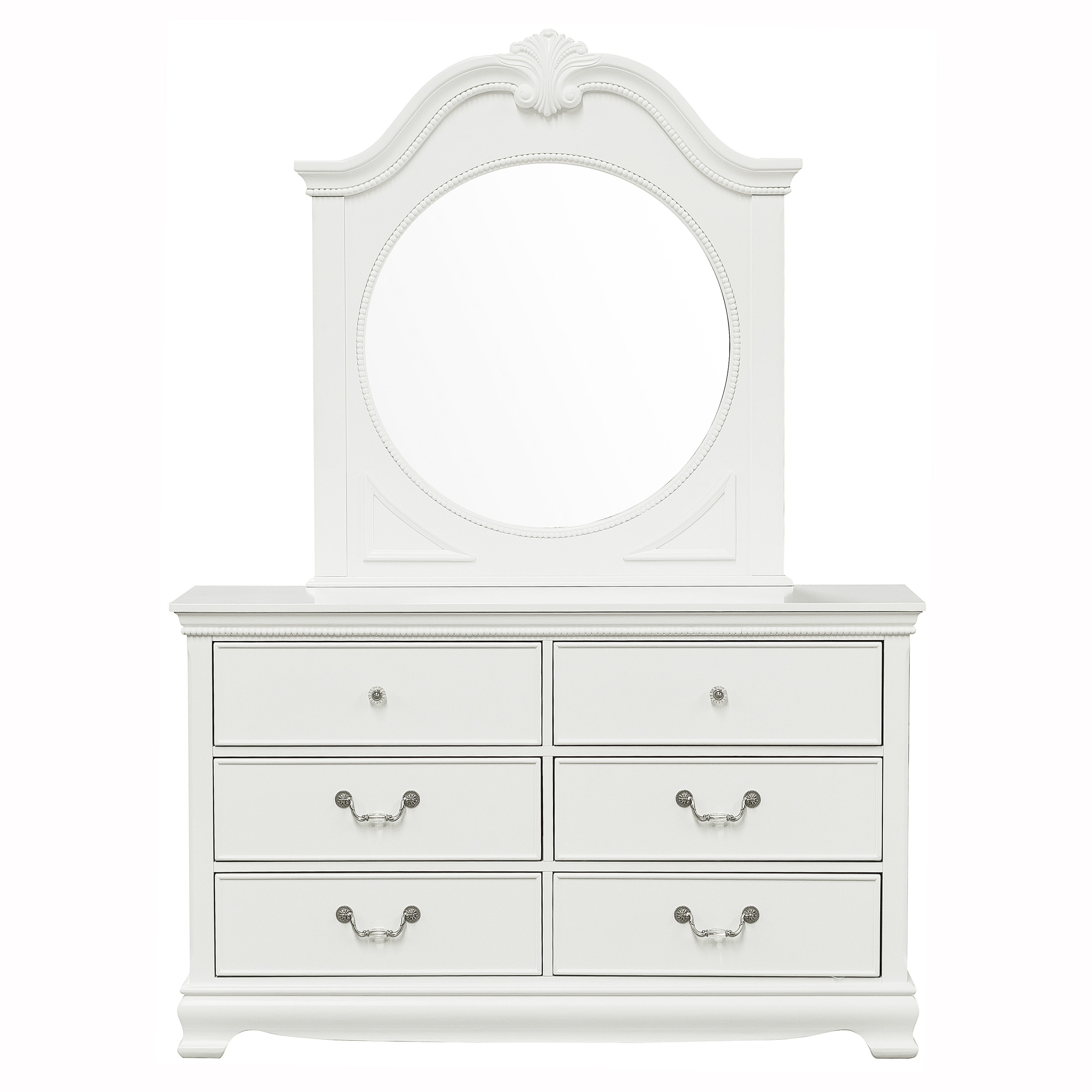 Lucida White Mirror (Mirror Only) - 2039W-6 - Bien Home Furniture &amp; Electronics