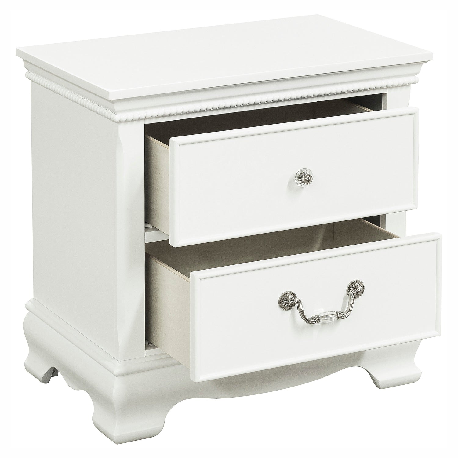 Lucida White Nightstand - 2039W-4 - Bien Home Furniture &amp; Electronics