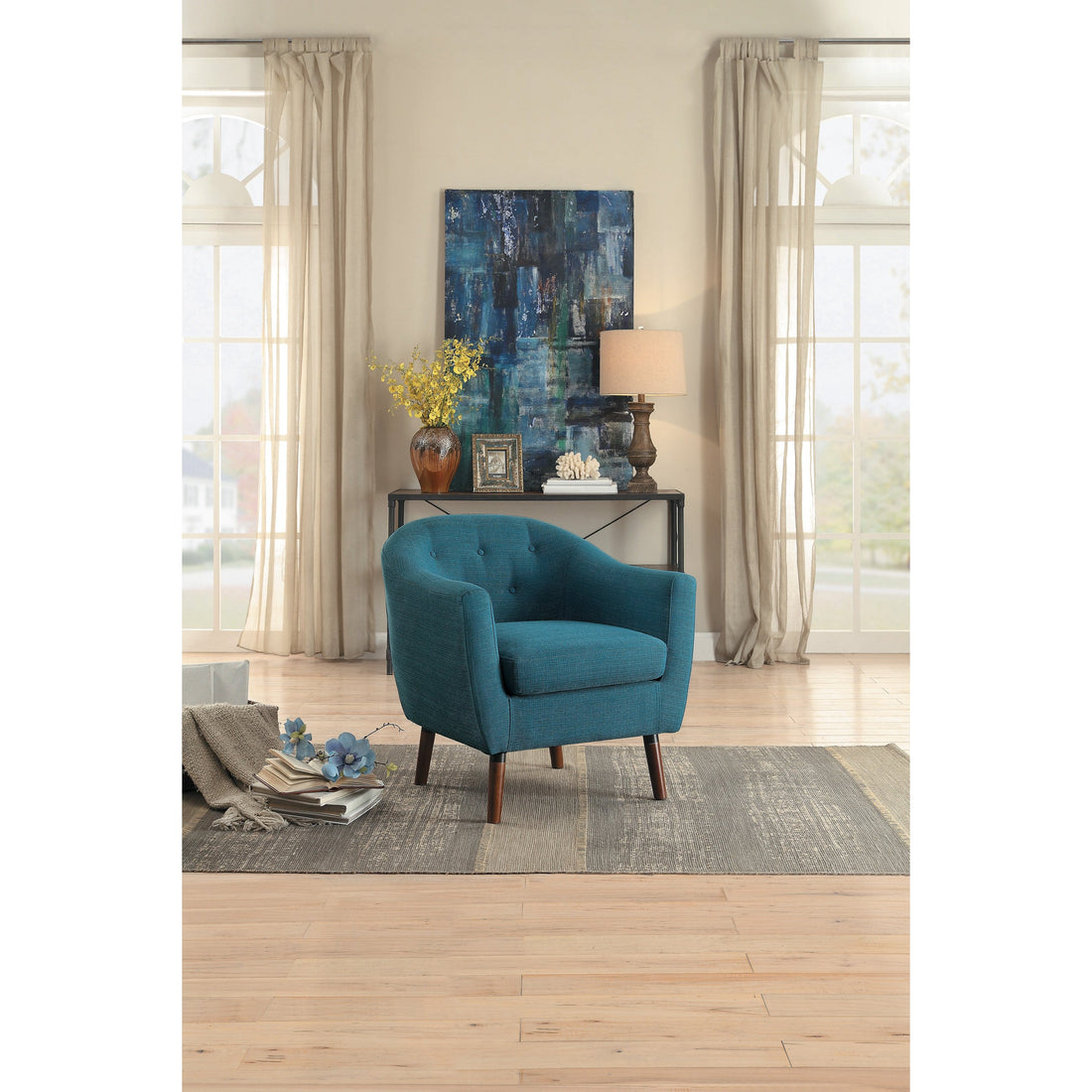 Lucille Blue Accent Chair - 1192BL - Bien Home Furniture & Electronics