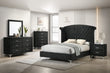Lucinda Black Upholstered Wingback Panel Bedroom Set - SET | B9265-Q-HB | B9265-Q-FBRL | B9265-KQ-WG | B9265-2N | B9265-4 - Bien Home Furniture & Electronics