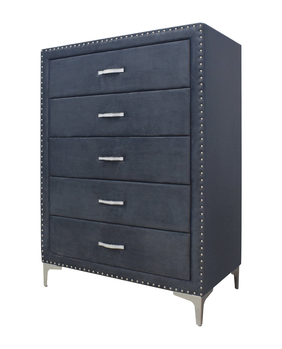 Lucinda Velvet Dark Gray Chest - B9260-4 - Bien Home Furniture &amp; Electronics