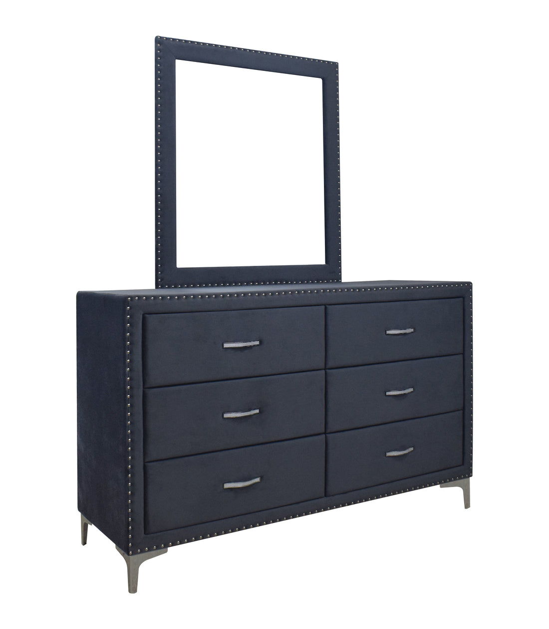 Lucinda Velvet Dark Gray Dresser - B9260-1 - Bien Home Furniture &amp; Electronics