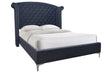 Lucinda Velvet Dark Gray King Upholstered Panel Bed - SET | B9260-K-HB | B9260-K-FBRL | B9260-KQ-WG - Bien Home Furniture & Electronics