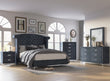 Lucinda Velvet Dark Gray Upholstered Panel Bedroom Set - SET | B9260-Q-HB | B9260-Q-FBRL | B9260-KQ-WG | B9260-2 | B9260-4 - Bien Home Furniture & Electronics