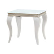 Luna Square End Table White/Chrome - 707767 - Bien Home Furniture & Electronics