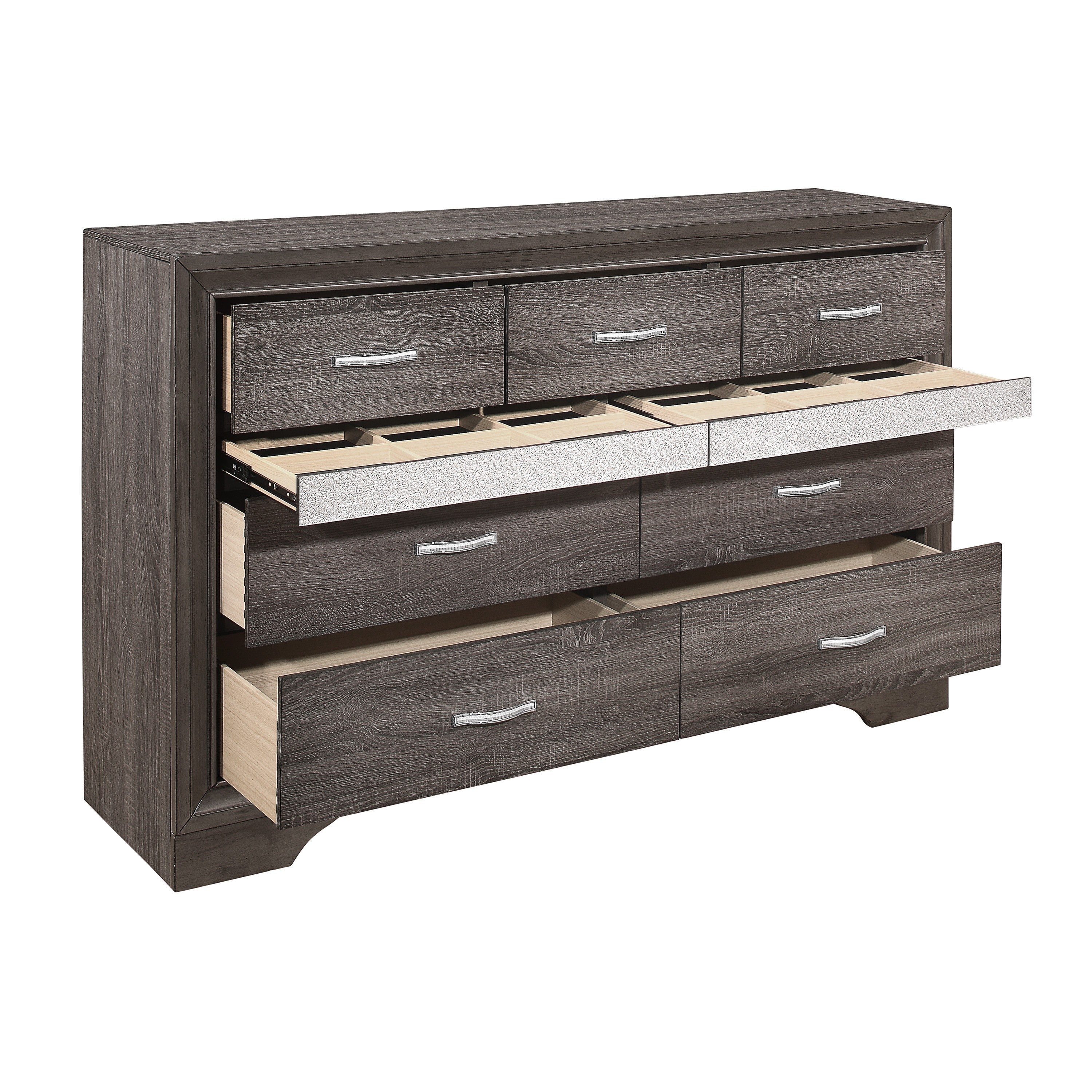 Luster Gray Dresser - 1505-5 - Bien Home Furniture &amp; Electronics