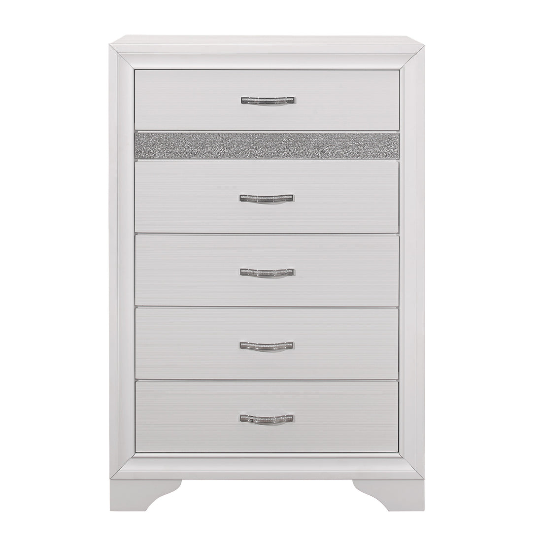 Luster White Chest - 1505W-9 - Bien Home Furniture &amp; Electronics