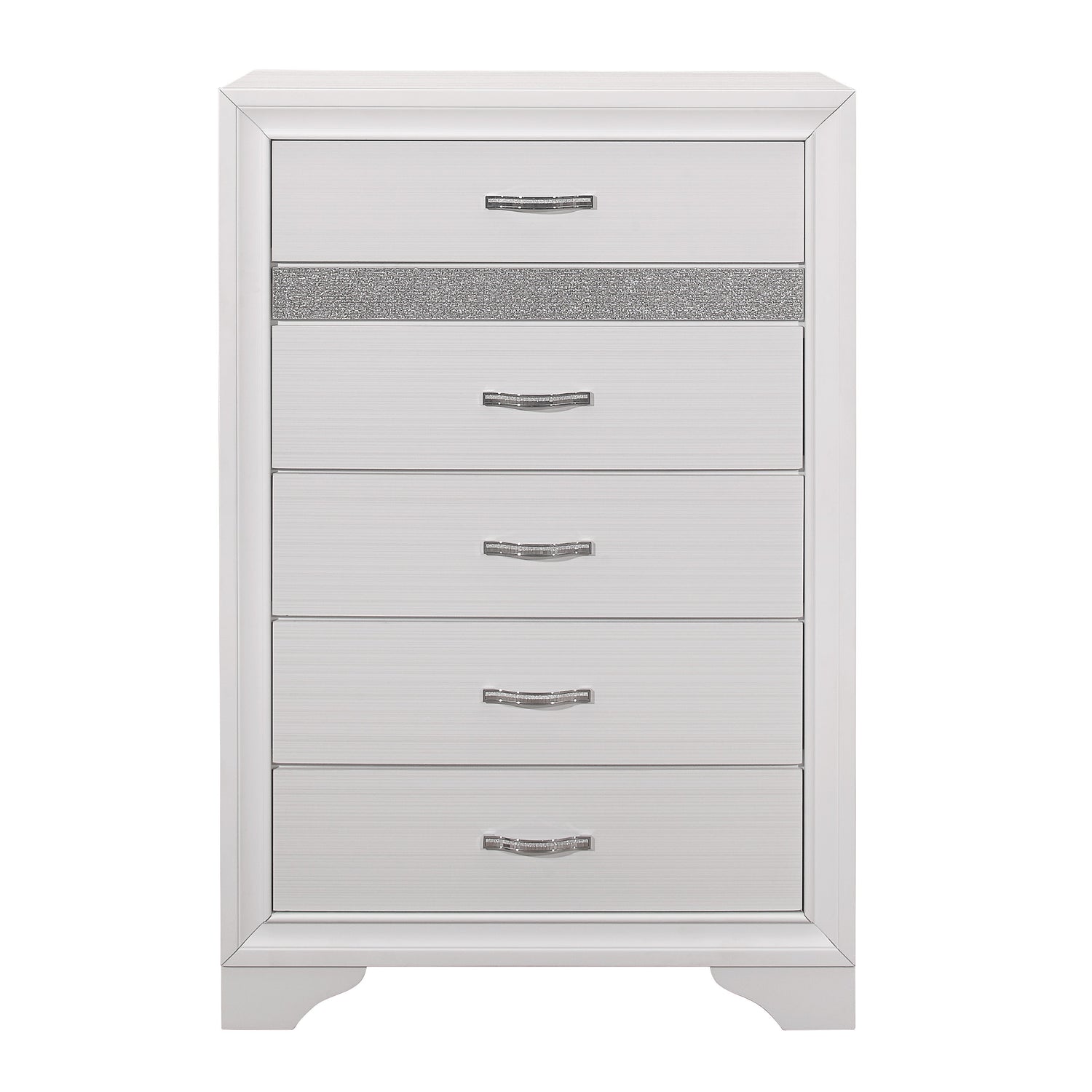 Luster White Chest - 1505W-9 - Bien Home Furniture &amp; Electronics