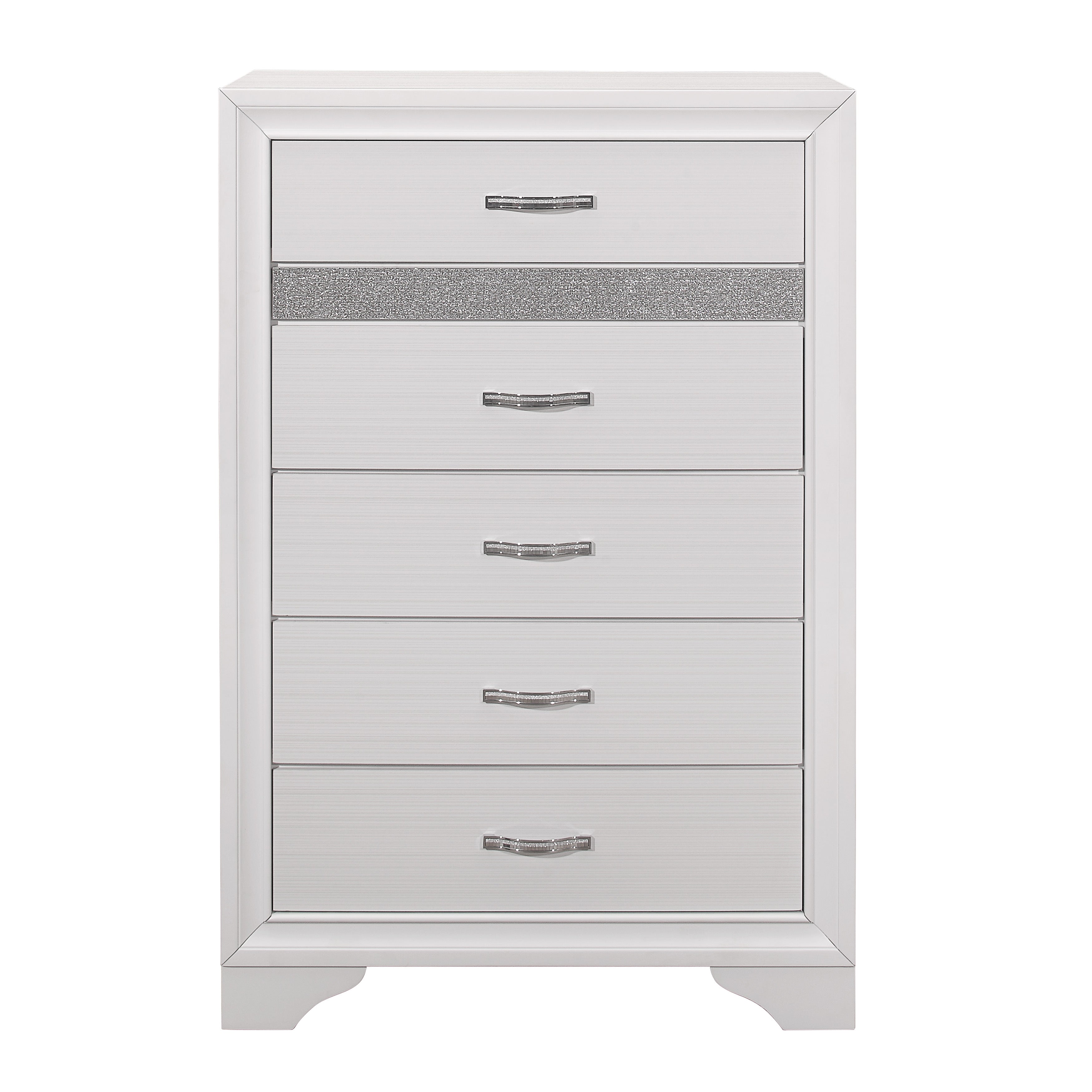 Luster White Chest - 1505W-9 - Bien Home Furniture &amp; Electronics