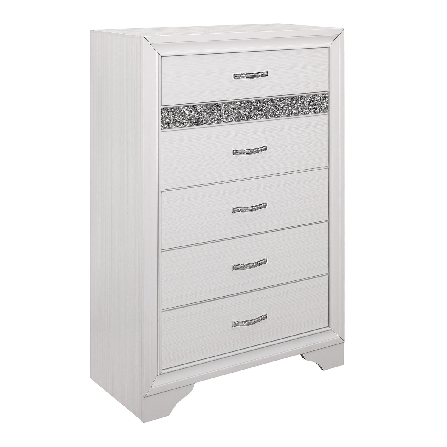 Luster White Chest - 1505W-9 - Bien Home Furniture &amp; Electronics