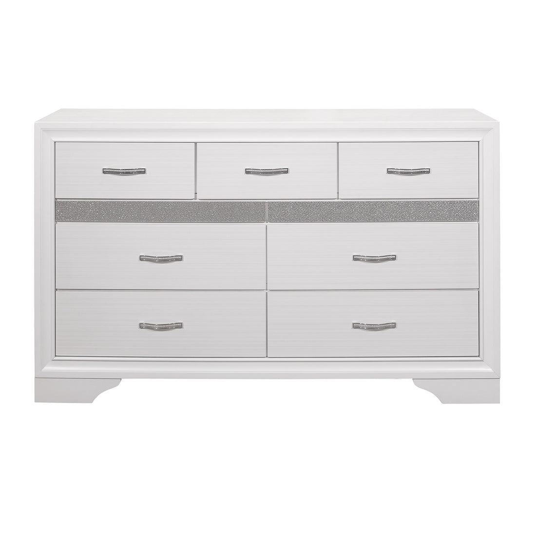 Luster White Dresser - 1505W-5 - Bien Home Furniture &amp; Electronics