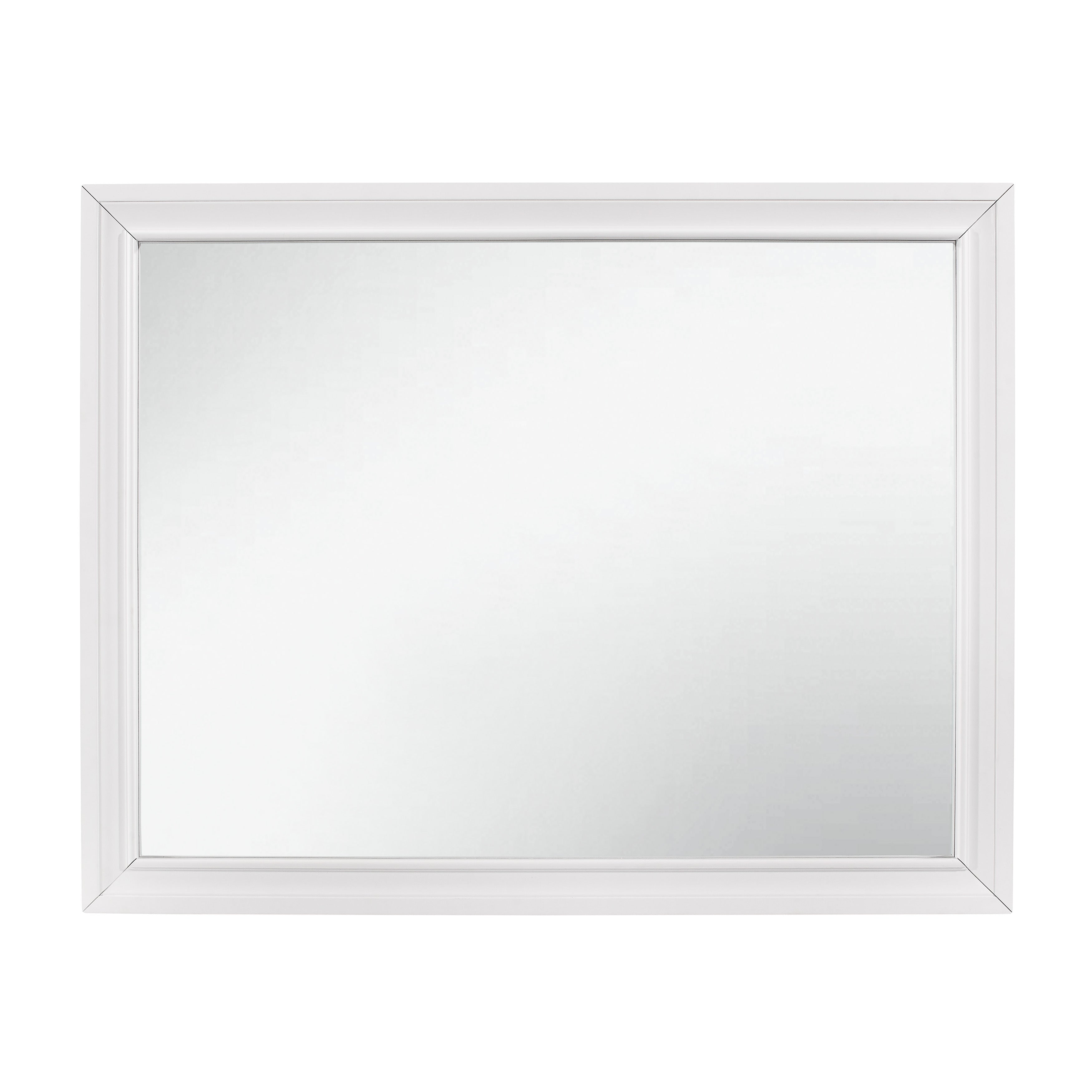 Luster White Mirror (Mirror Only) - 1505W-6 - Bien Home Furniture &amp; Electronics