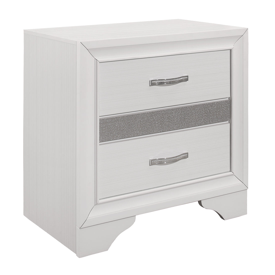 Luster White Night Stand - 1505W-4 - Bien Home Furniture &amp; Electronics