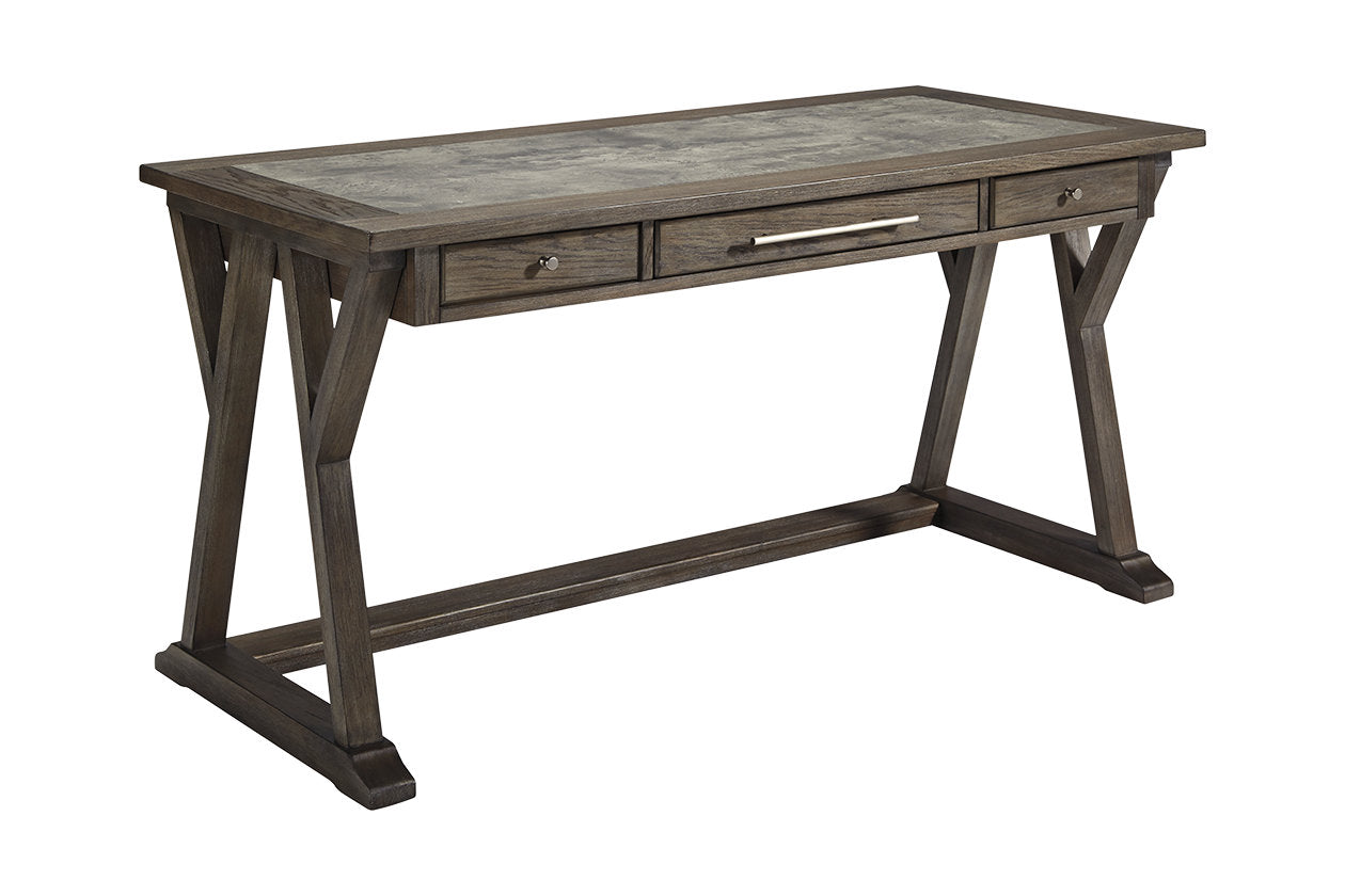 Luxenford Grayish Brown 60&quot; Home Office Desk - H741-44 - Bien Home Furniture &amp; Electronics