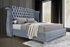 Luxor Gray Velvet King Platform Bed - Luxor-Grey King - Bien Home Furniture & Electronics
