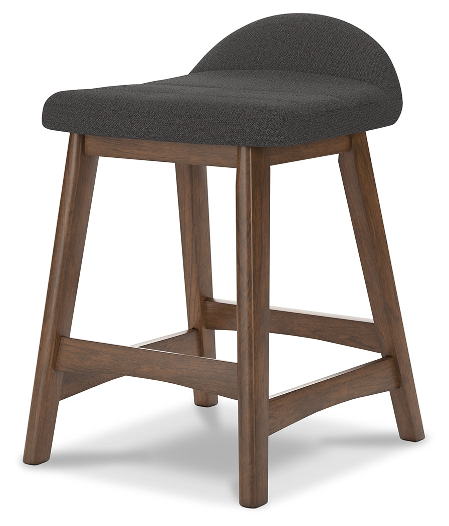 Lyncott Charcoal/Brown Counter Height Barstool, Set of 2 - D615-224 - Bien Home Furniture &amp; Electronics