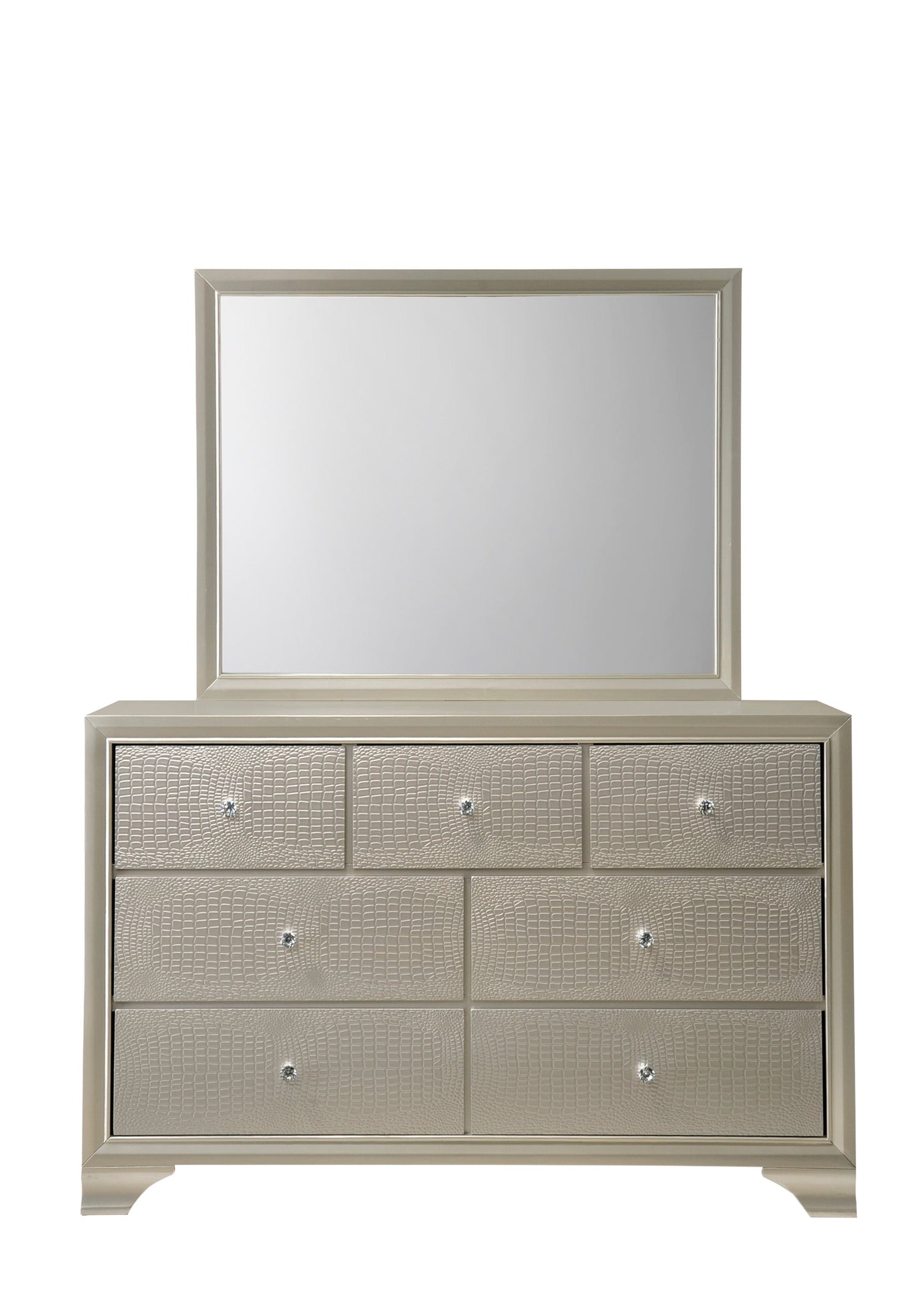 Lyssa Champagne Bedroom Mirror (Mirror Only) - B4300-11 - Bien Home Furniture &amp; Electronics