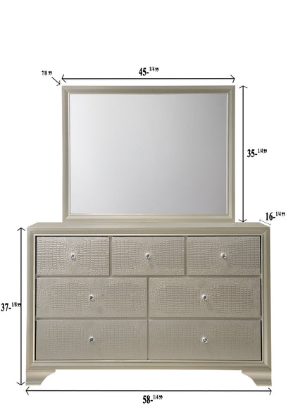 Lyssa Champagne Bedroom Mirror (Mirror Only) - B4300-11 - Bien Home Furniture &amp; Electronics
