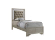 Lyssa Champagne Twin LED Upholstered Panel Bed - SET | B4300-T-HBFB | B4300-FT-RAIL - Bien Home Furniture & Electronics
