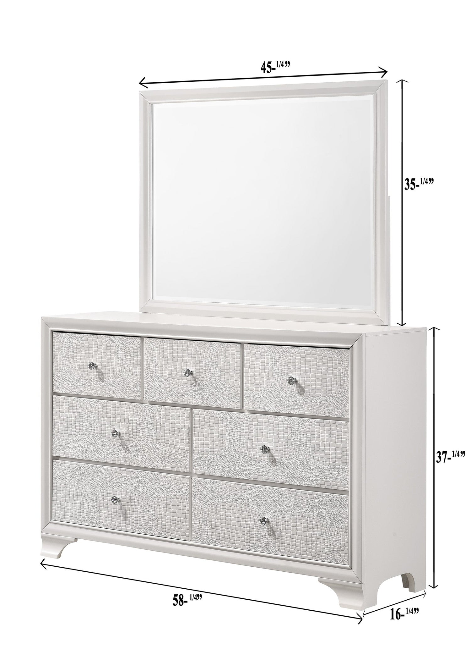 Lyssa Frost Bedroom Mirror (Mirror Only) - B4310-11 - Bien Home Furniture &amp; Electronics