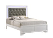 Lyssa Frost Queen LED Upholstered Panel Bed - SET | B4310-Q-HBFB | B4310-KQ-RAIL - Bien Home Furniture & Electronics