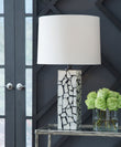 Macaria White/Black Table Lamp - L429044 - Bien Home Furniture & Electronics