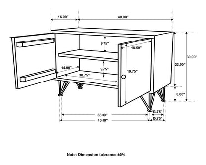 Macon Sheesham Gray 2-Door Accent Cabinet - 959615 - Bien Home Furniture &amp; Electronics